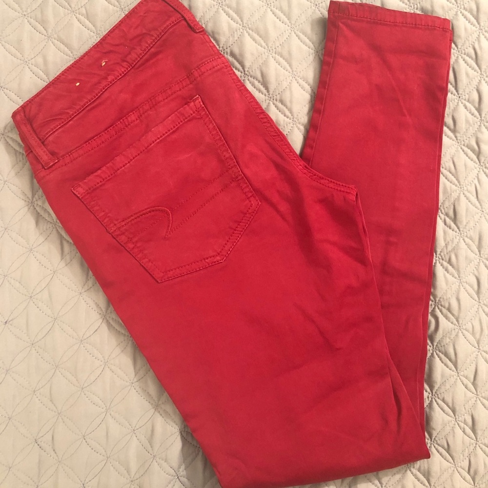 AE Jeggings, pop of color!
